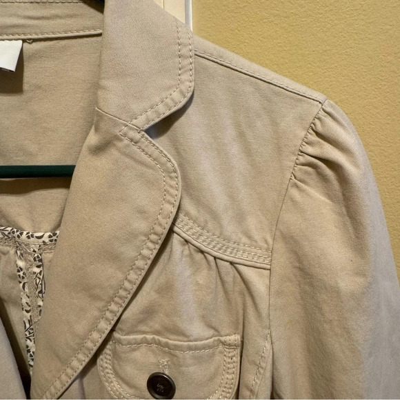 Anne Taylor Loft Khaki Women’s Button Down Jacket Sz M - Picture 6 of 11